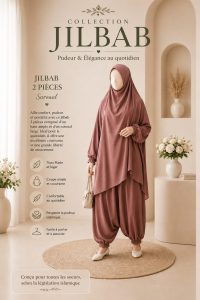 Jilbab deux pieces saroual